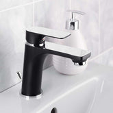 Cornat "NOIR ROUND" Waschtisch-Einhebelmischer (schwarz/chrom)